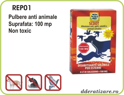 Pulbere solubila anti caini, pisici si pasari - REP01 (150 gr)